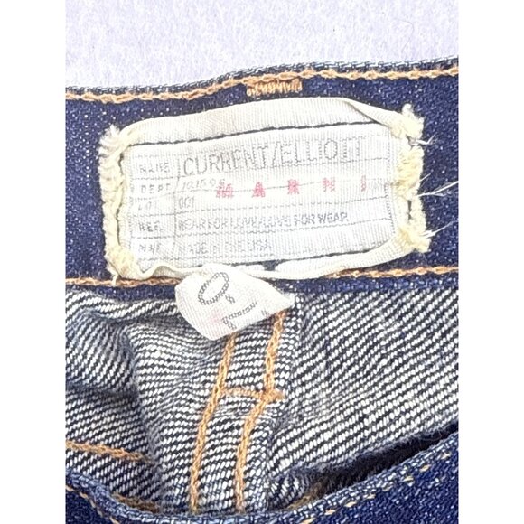 Current/Elliott Womens Blue Cotton/Polyurethane Patterned Denim Jeans Size 27 - Picture 9 of 11